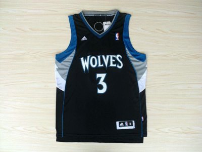 Maillot De Basket Minnesota Timberwolves Brandon Roy 3 Tissus Sportif Fans Edition Noir